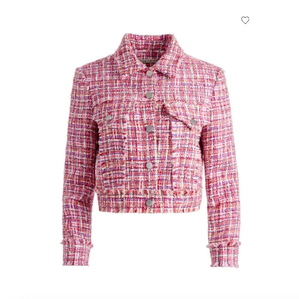 CHLOE TWEED CROPPED JACKET - Candy Multi